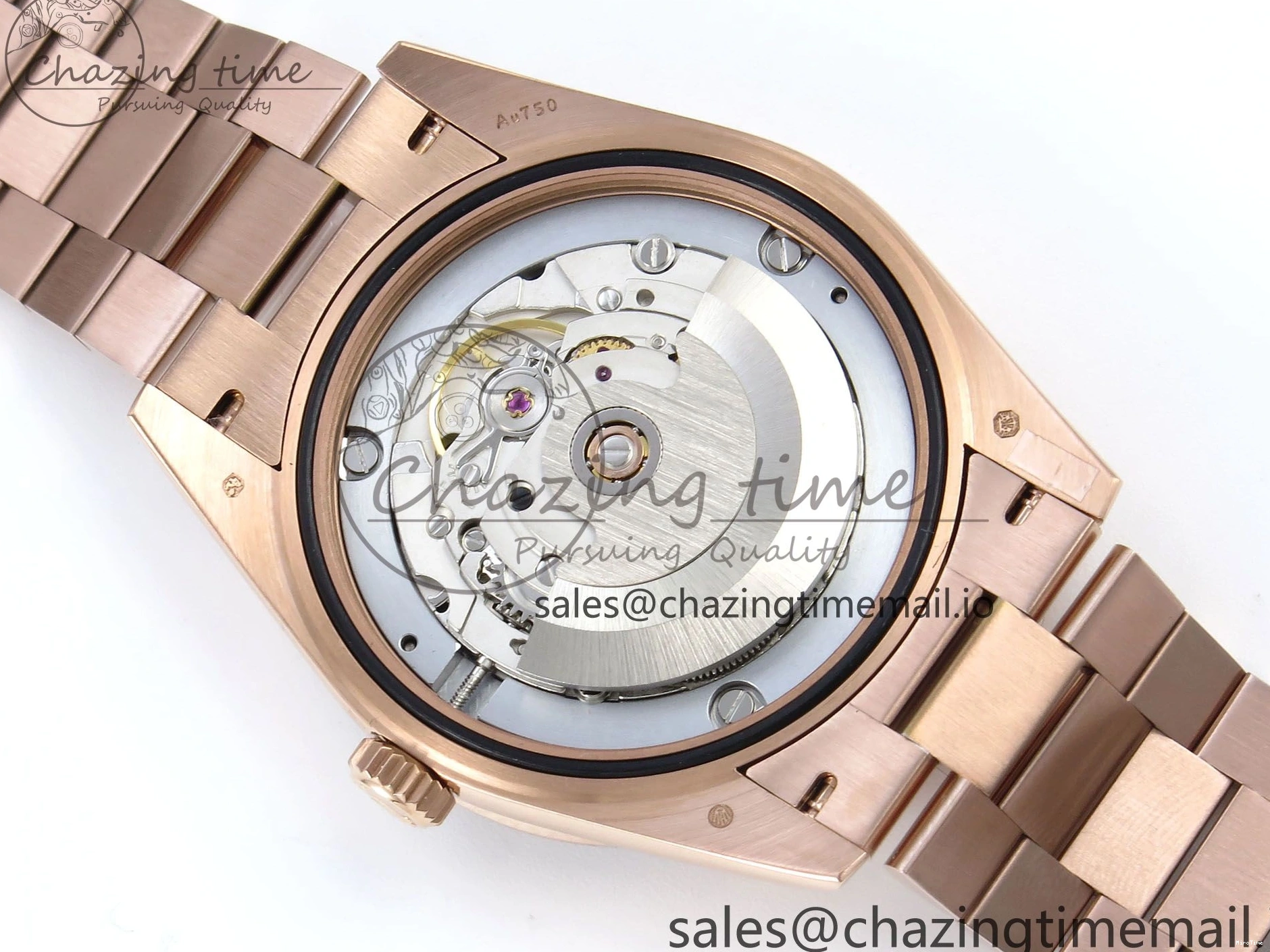 MiroTime 0521 Lightweight DayDate 40 RG QF 1:1 Best Edition Brown Roman Dial Diamonds Bezel on President Bracelet A2836 V5 (Gain Weight) 475